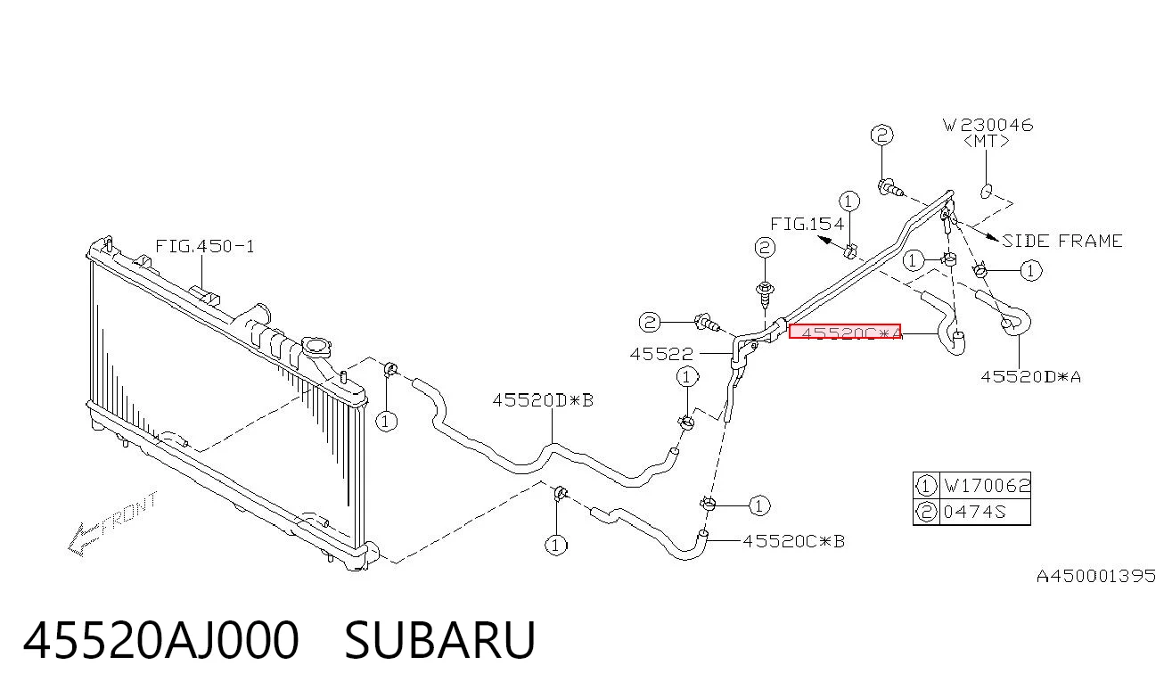 45520AJ000 Subaru 