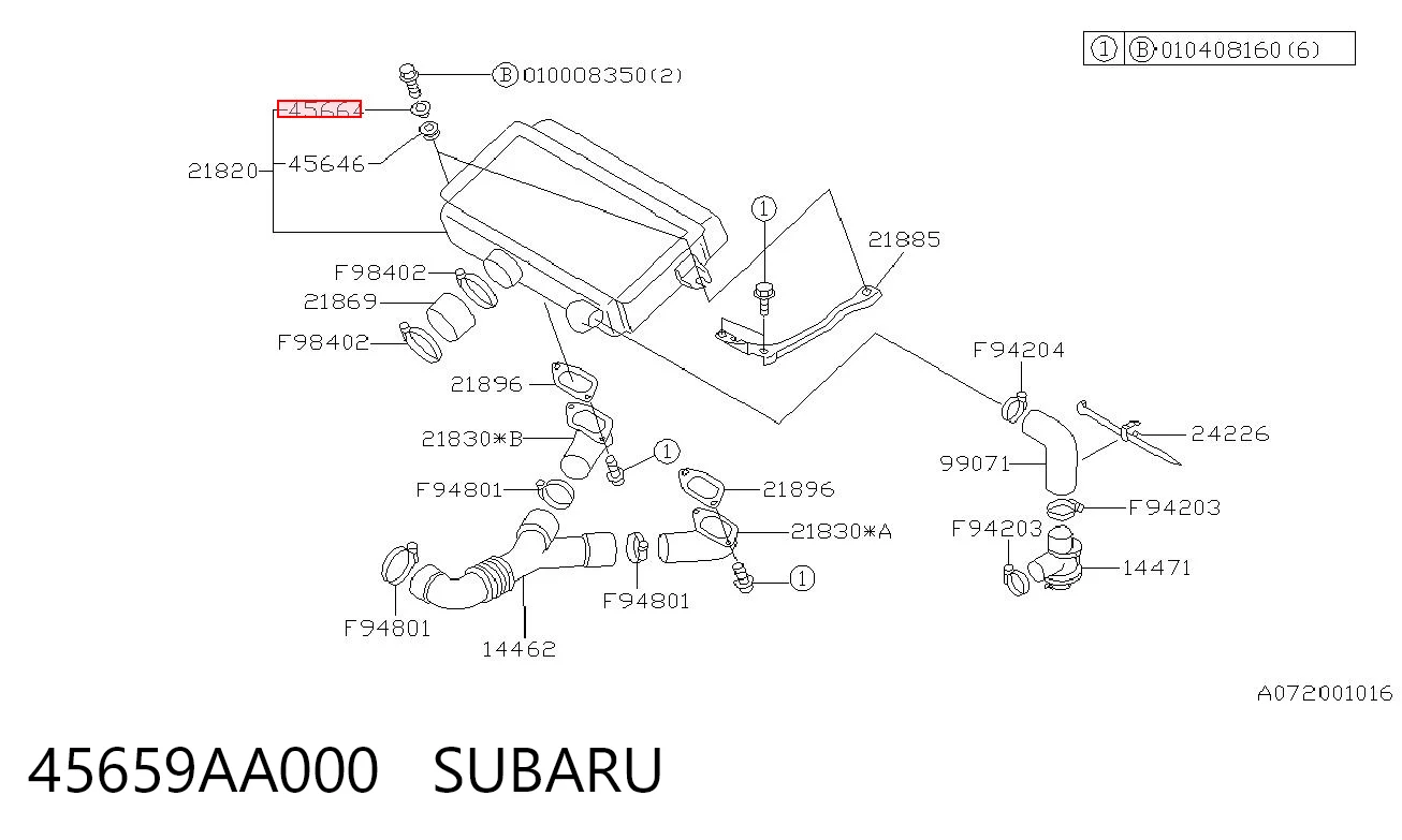 45659AA000 Subaru 