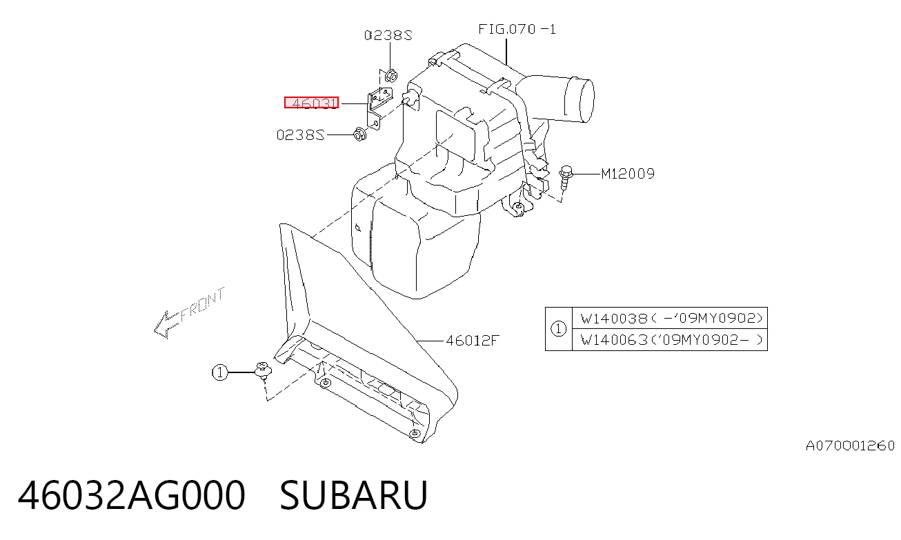 46032AG000 Subaru 
