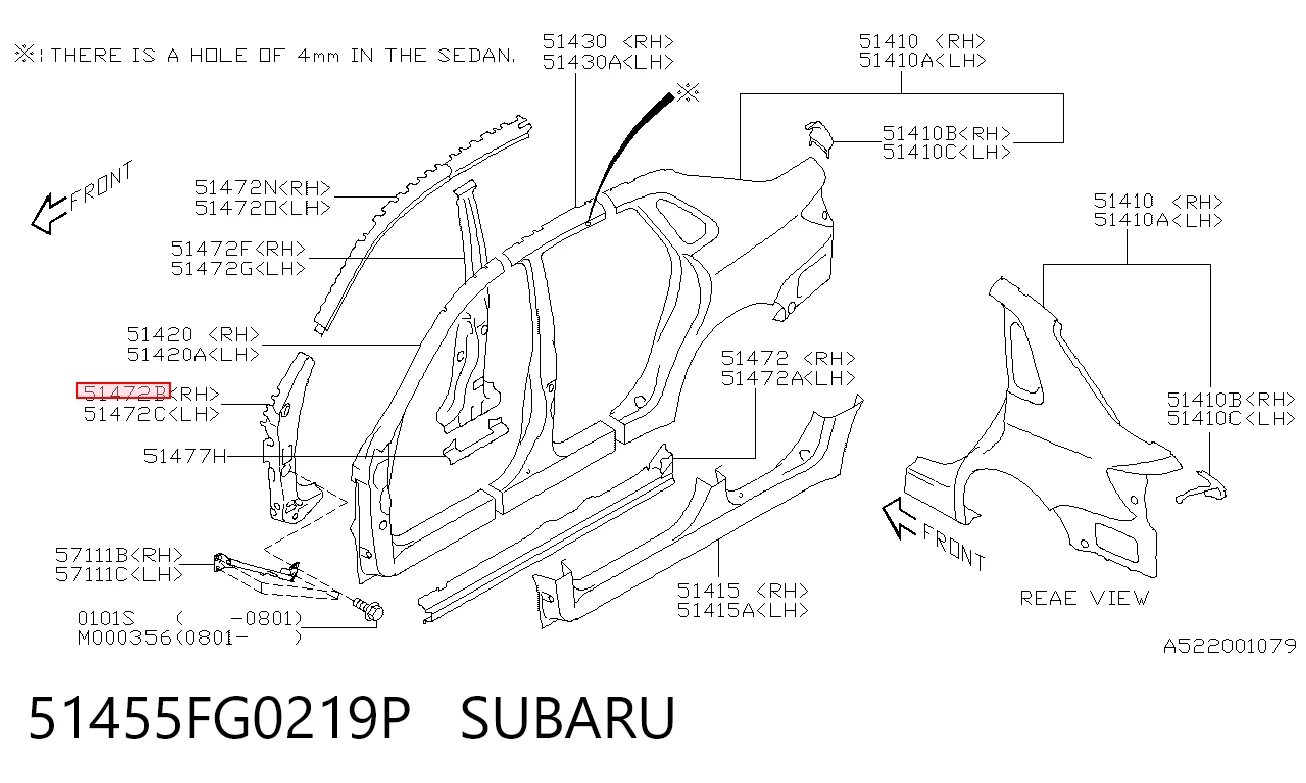 51455FG0219P Subaru