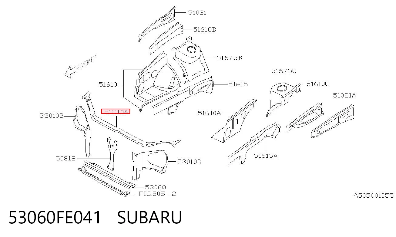 53060FE041 Subaru Суппорт радиатора верхний