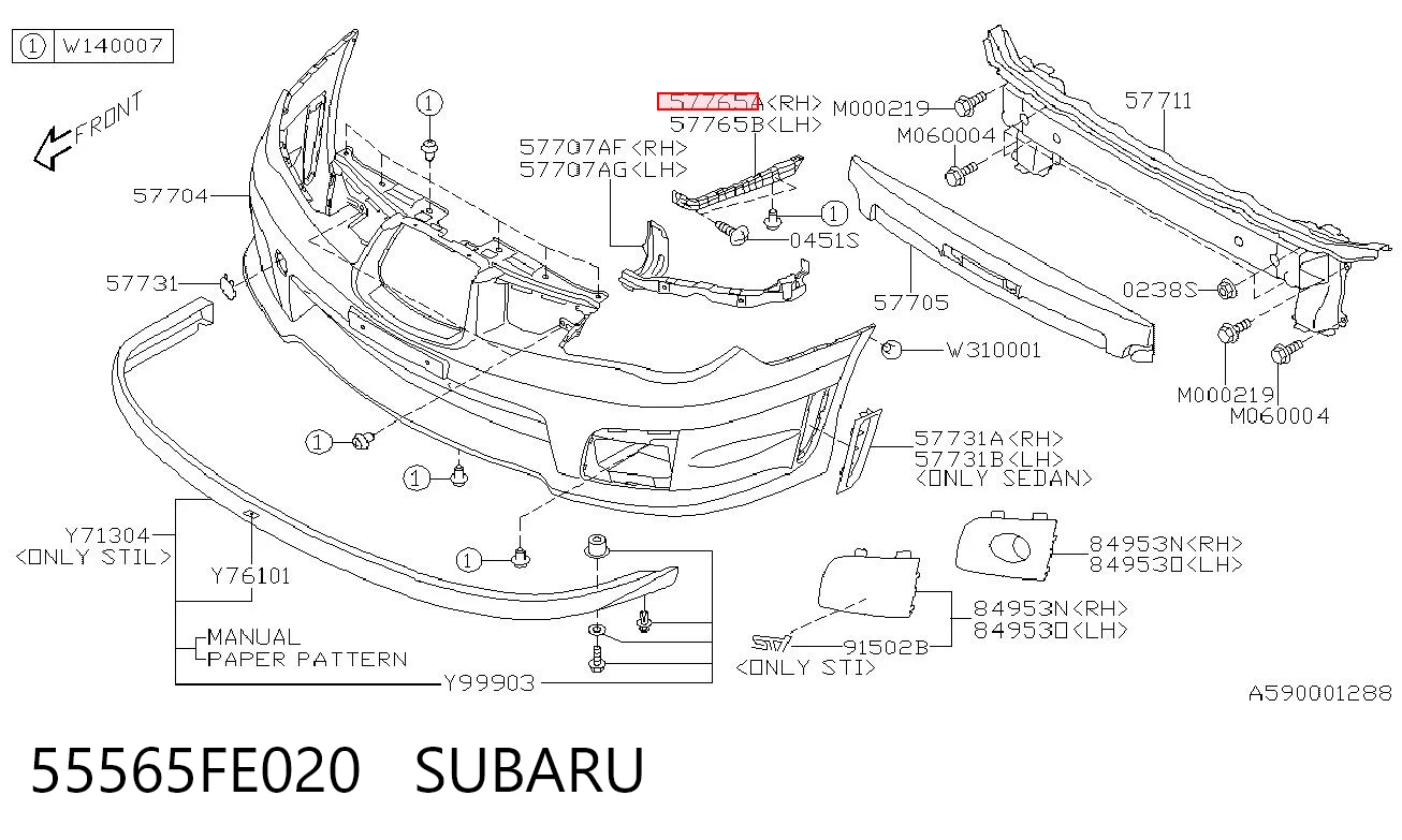 55565FE020 Subaru 