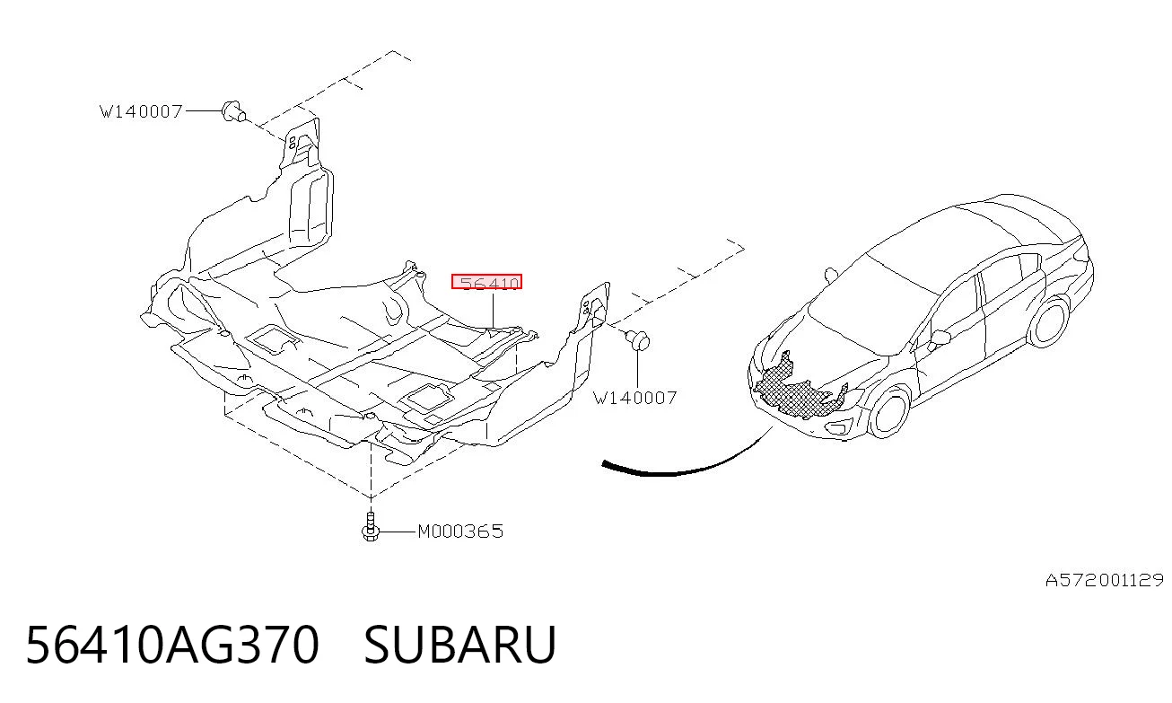 56410AG370 Subaru Защита картера двигателя