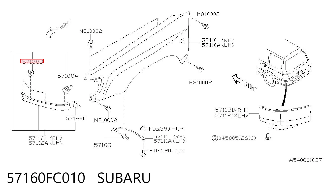 57160FC010 Subaru 