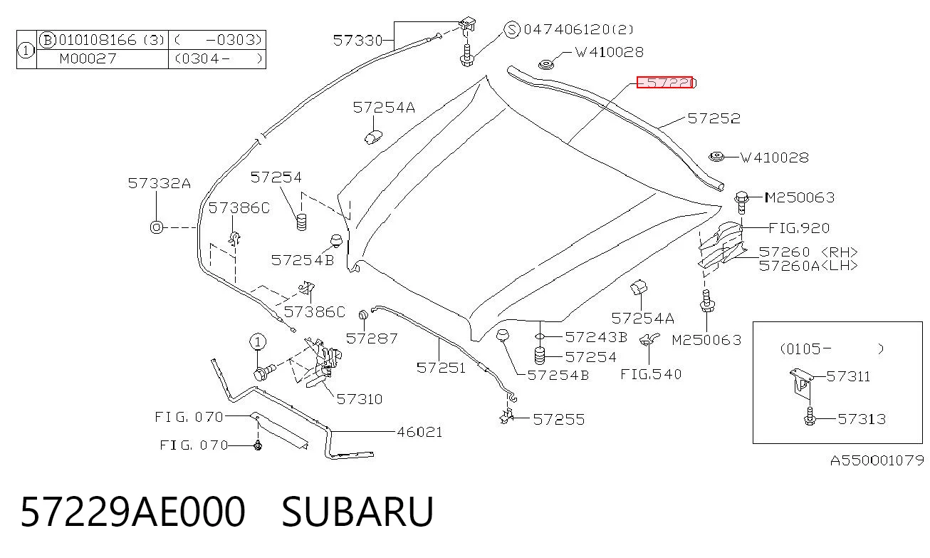 Капот Subaru Legacy III седан (BE, BH) (1998 - 2003) цена, от 170.07 USD