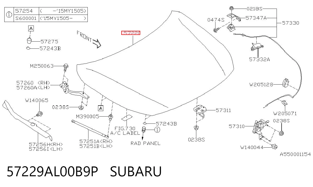 Купить 72D103 Polcar Капот