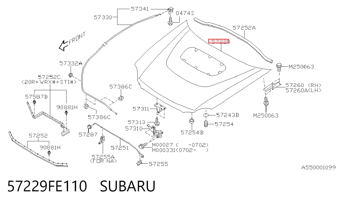 Капот на Subaru Impreza II GD
