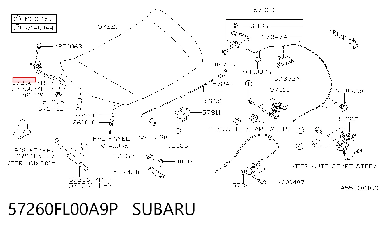 57260FL00A9P Subaru 