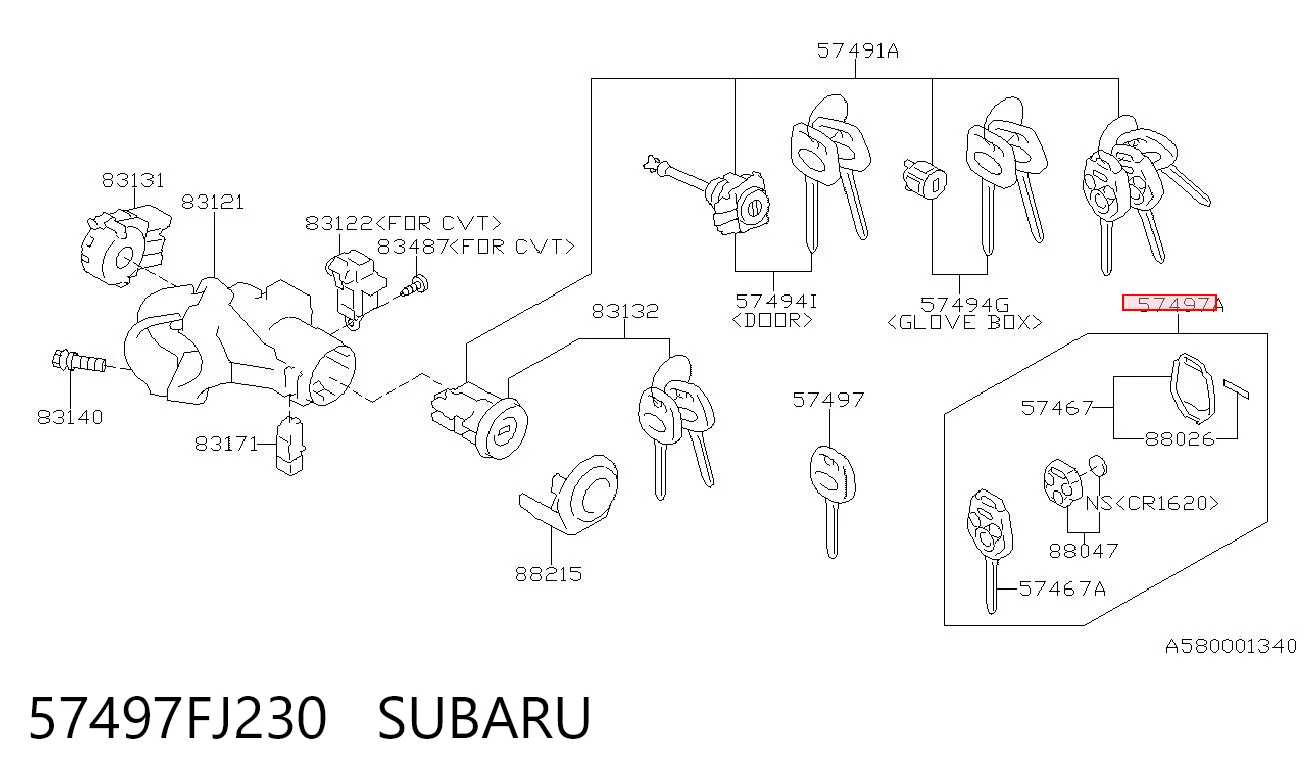57497FJ230 Subaru 