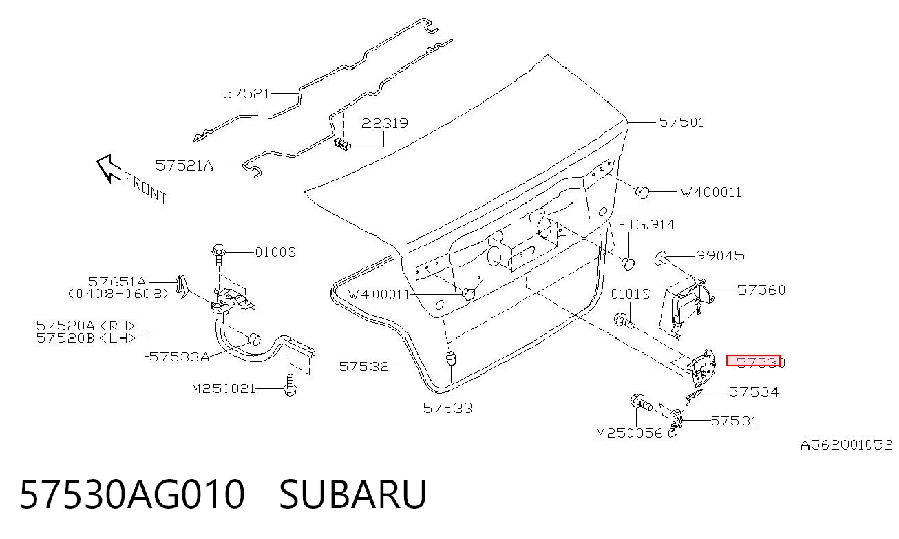 57530AG010 Subaru 