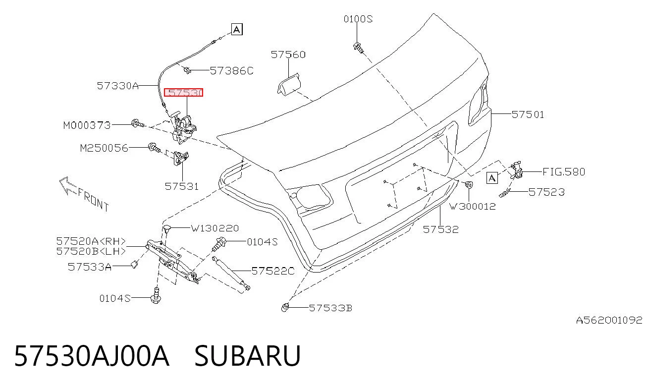 57530AJ00A Subaru 