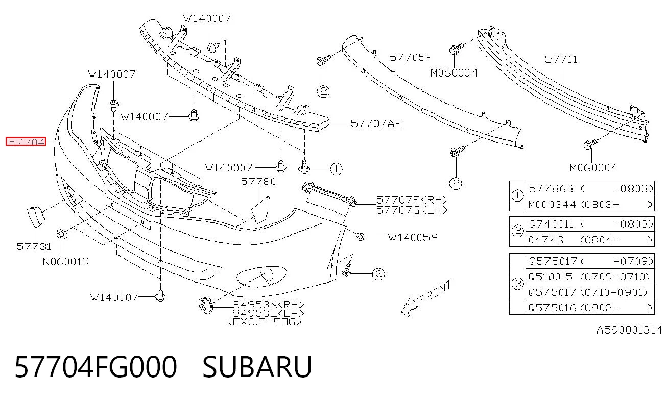 Бампер на авто Subaru Impreza III хэтчбек (GH) (2007 - 2011) цена, от 47.33 USD