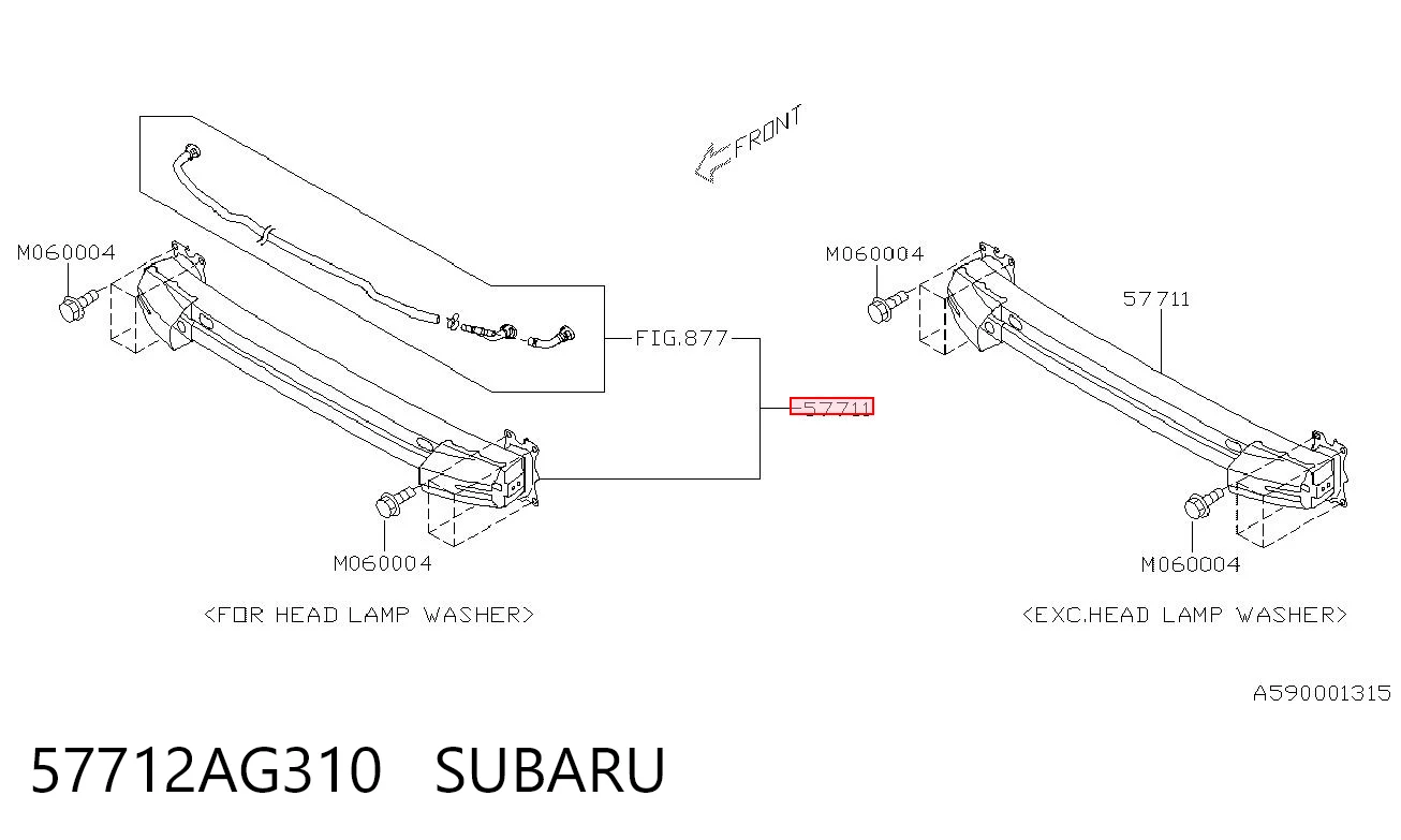 Балка бампера переднего на Subaru Legacy IV B13