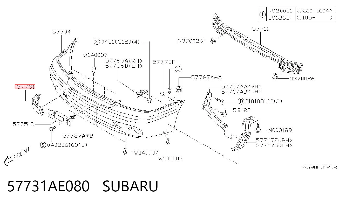 57731AE080 Subaru 