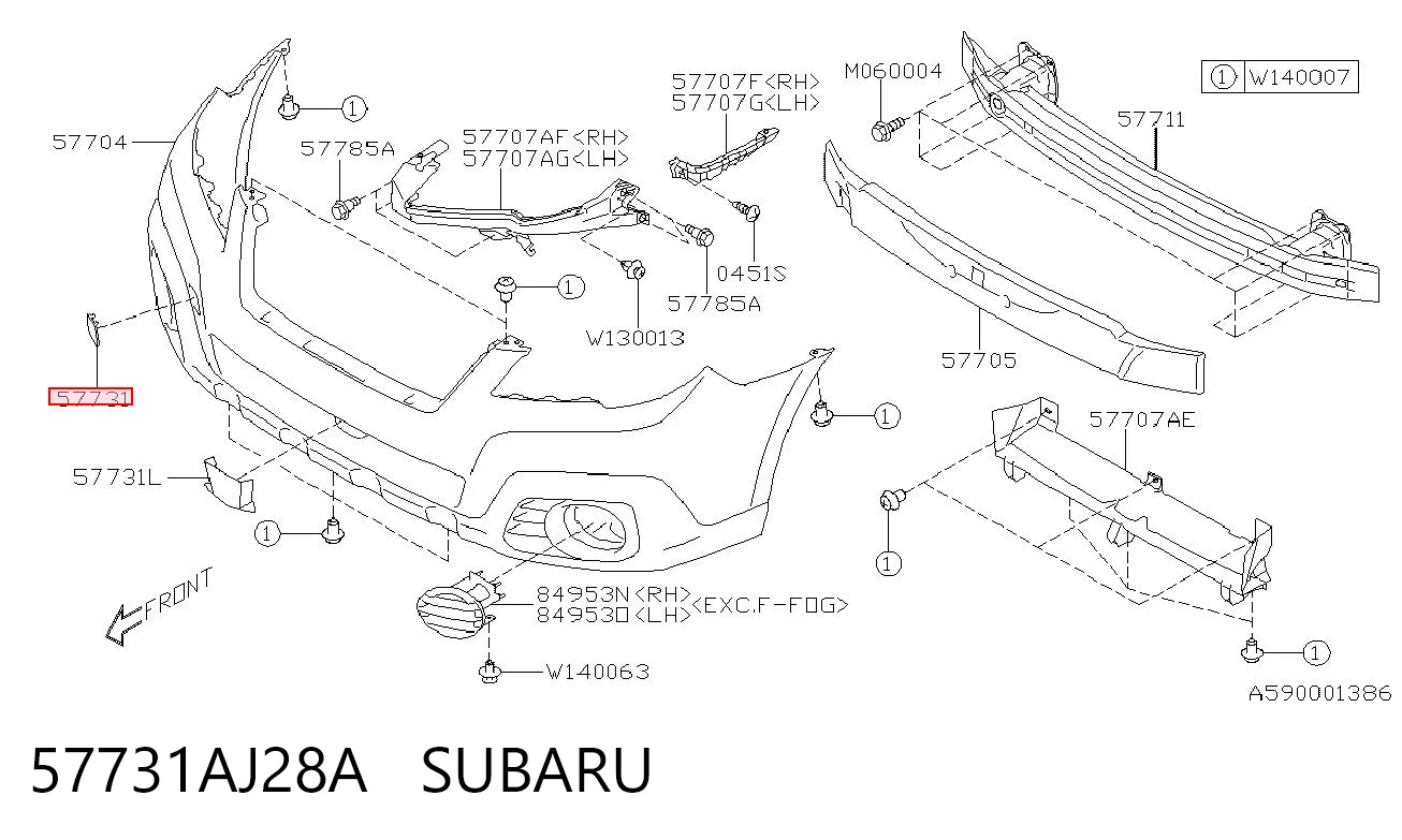 57731AJ28A Subaru 