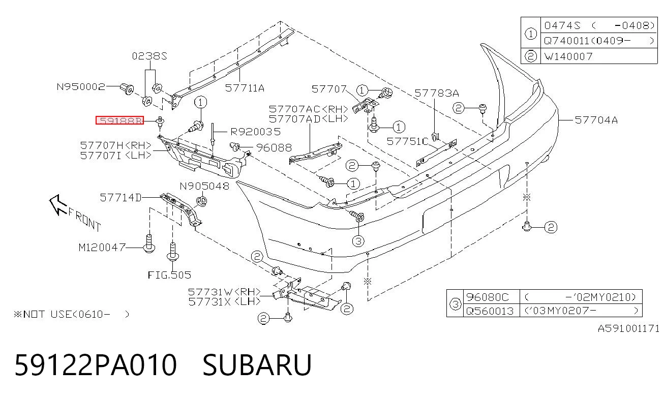Пистон крепления переднего бампера 904670707122 Daihatsu
