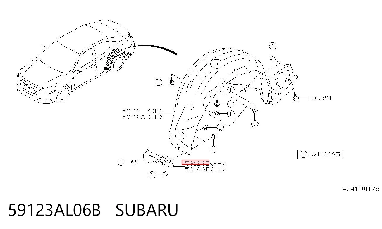 59123AL06B Subaru 