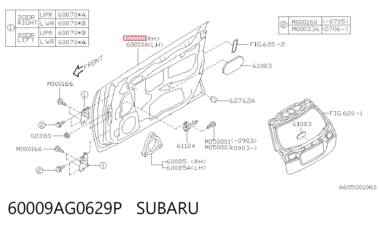 Дверь передняя правая Subaru Outback III универсал (B13, BP) (2003 - 2009) цена, от 25.48 USD