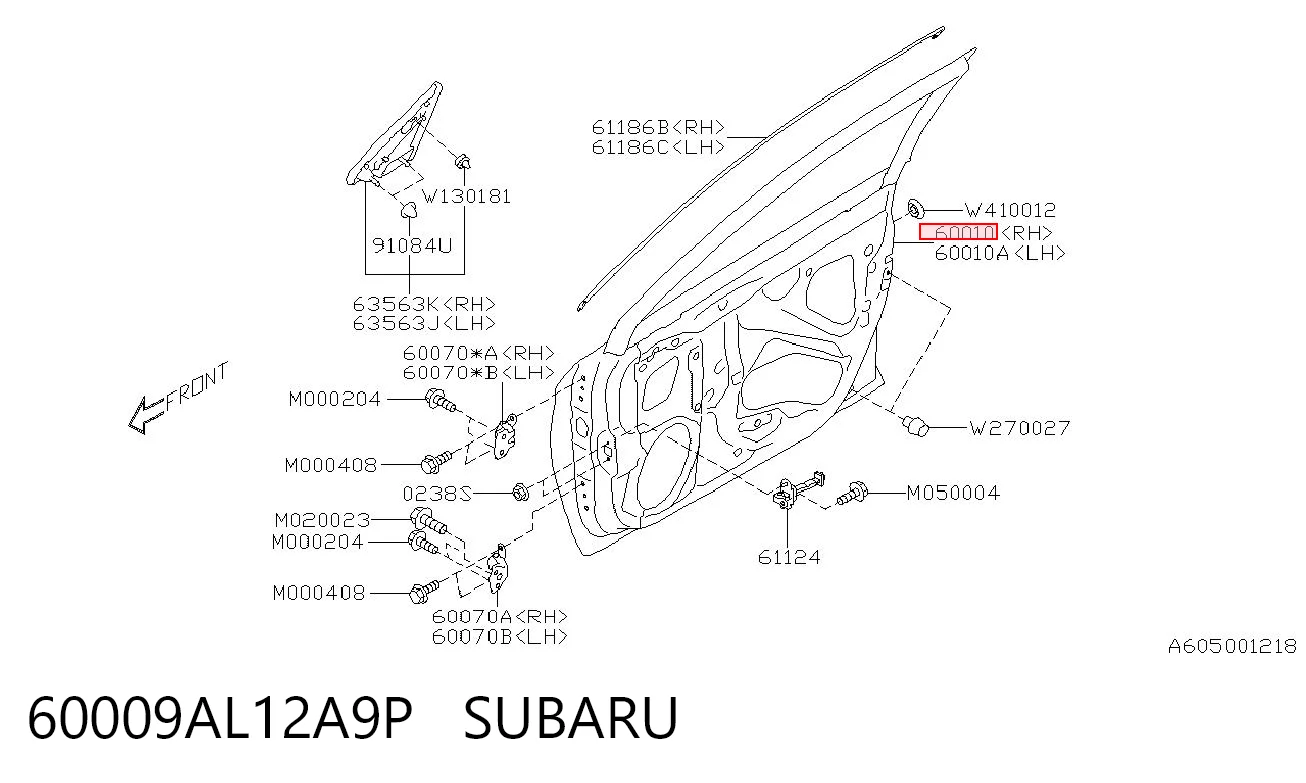 60009AL12A9P Subaru