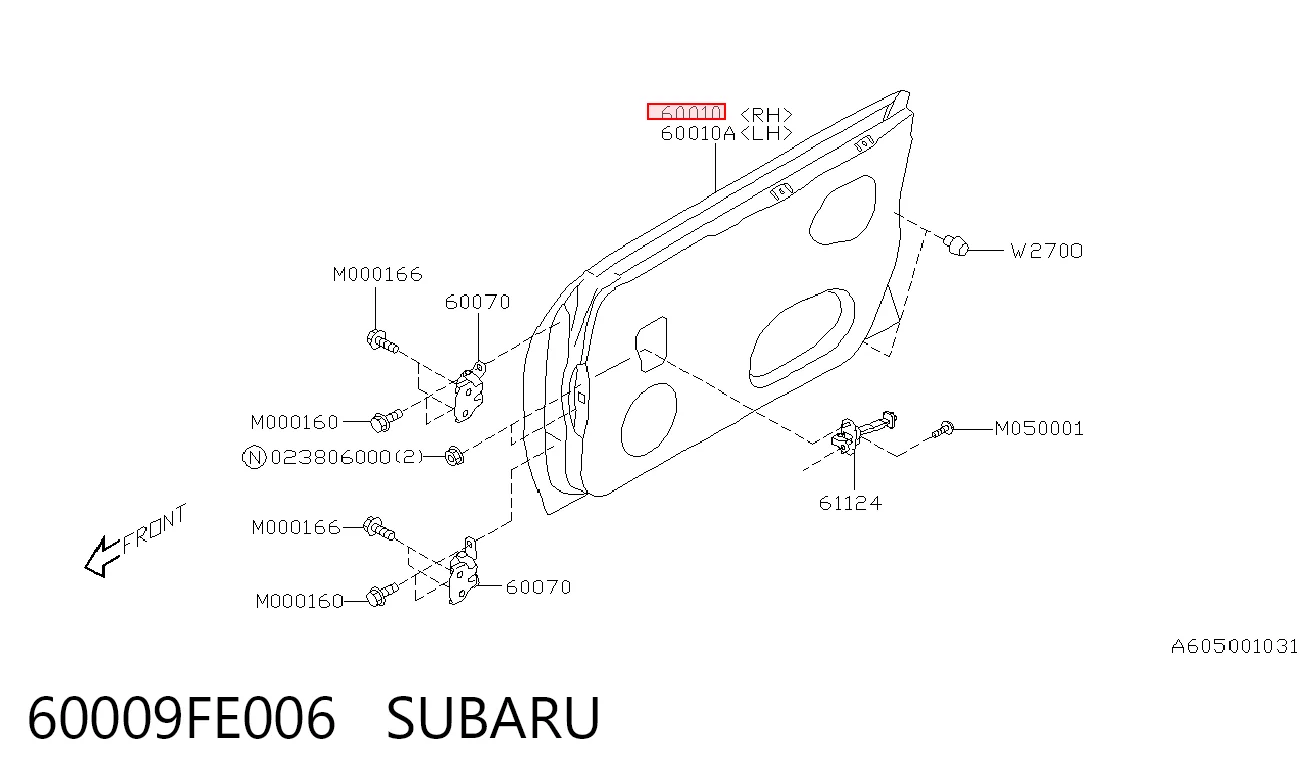 Дверь передняя правая на Subaru Impreza II GD