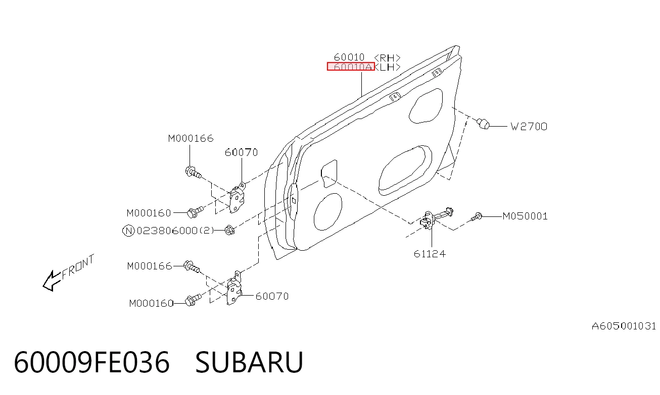  Дверь передняя левая Subaru Impreza 2
