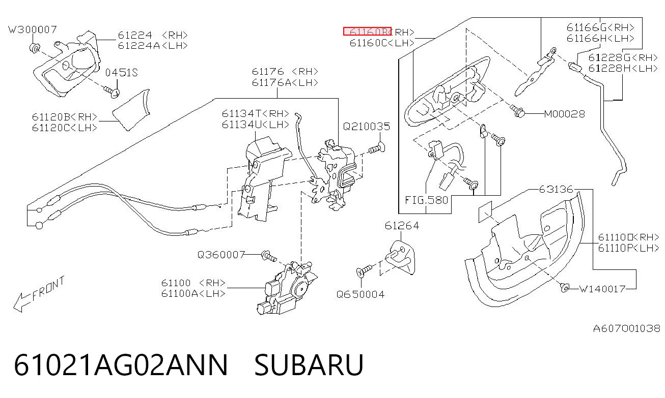 61021AG02ANN Subaru 