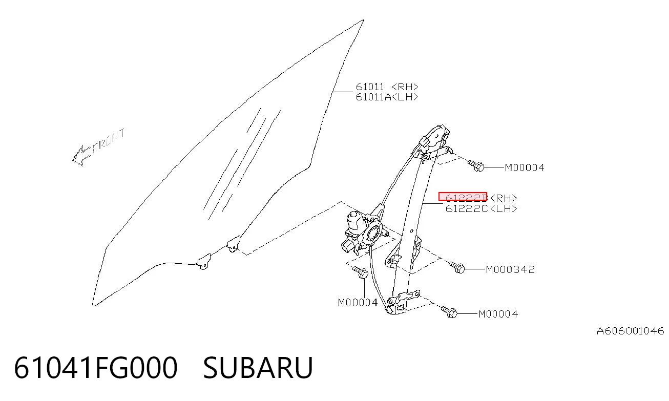61041FG000 Subaru Механизм подъема стекол