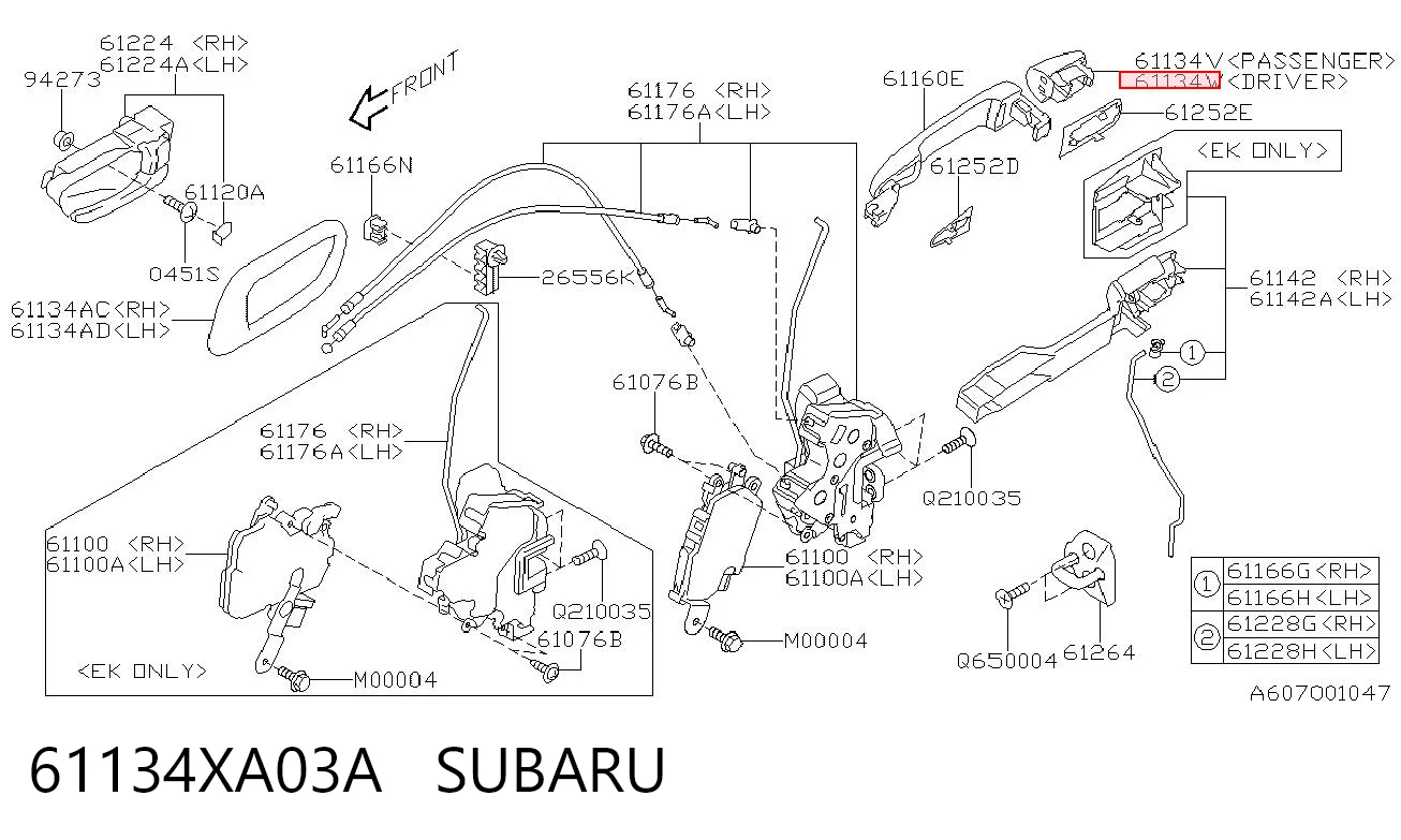 61134XA03A Subaru 