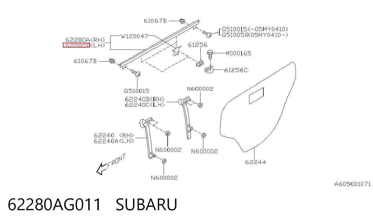 62280AG011 Subaru 