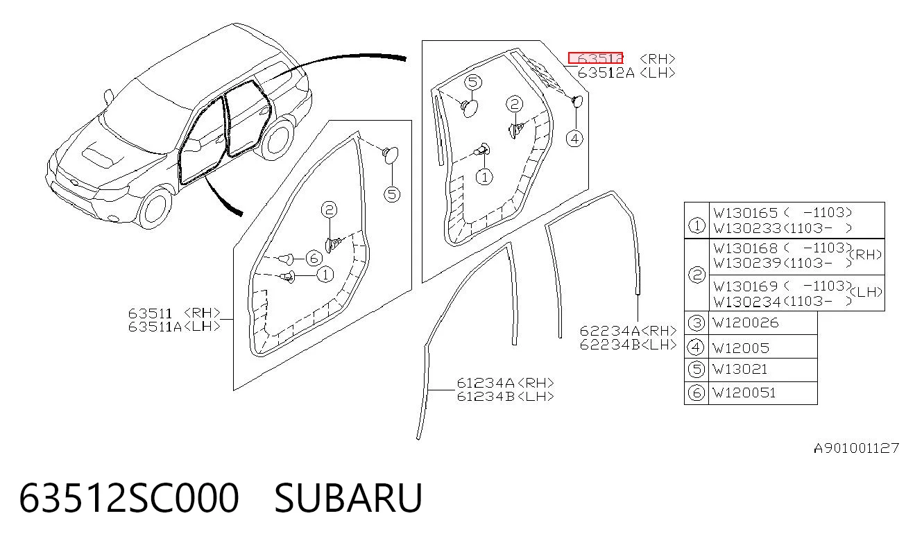 63512SC000 Subaru 