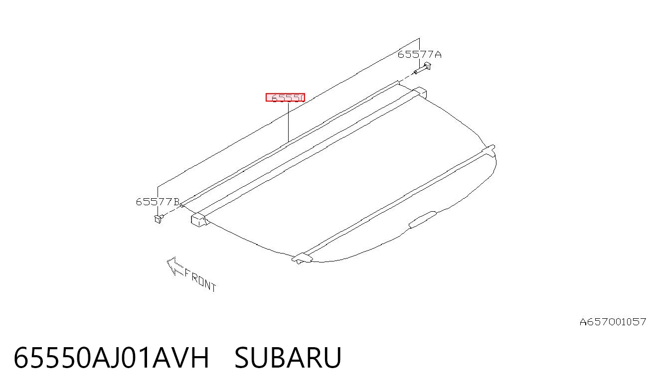 65550AJ01AVH Subaru Шторка багажного отсека