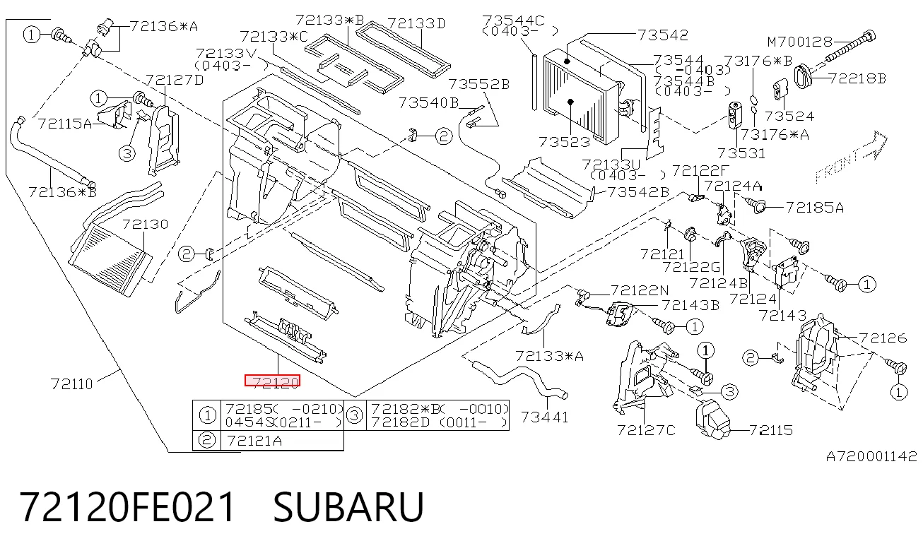 72120FE021 Subaru