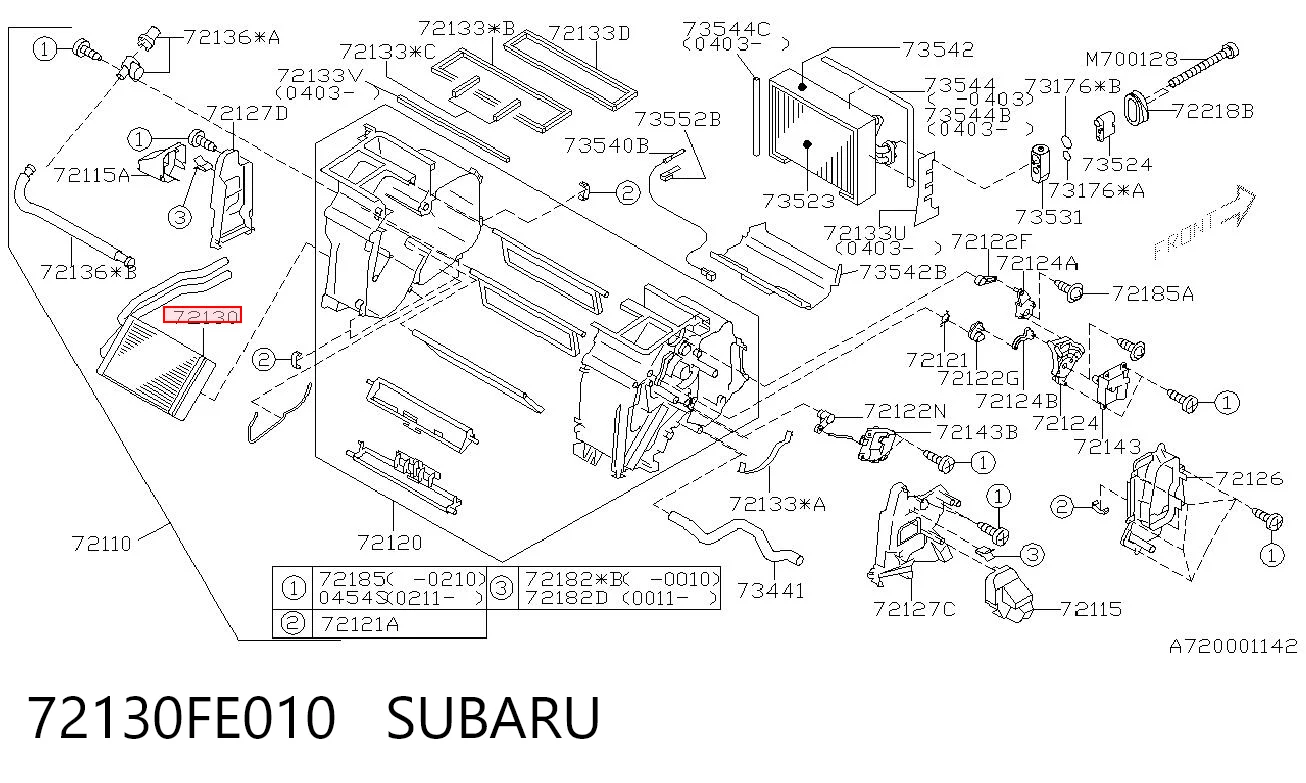 Радиатор печки (отопителя) Subaru Impreza II седан (GD) (1999 - 2009) цена, от 54.78 USD