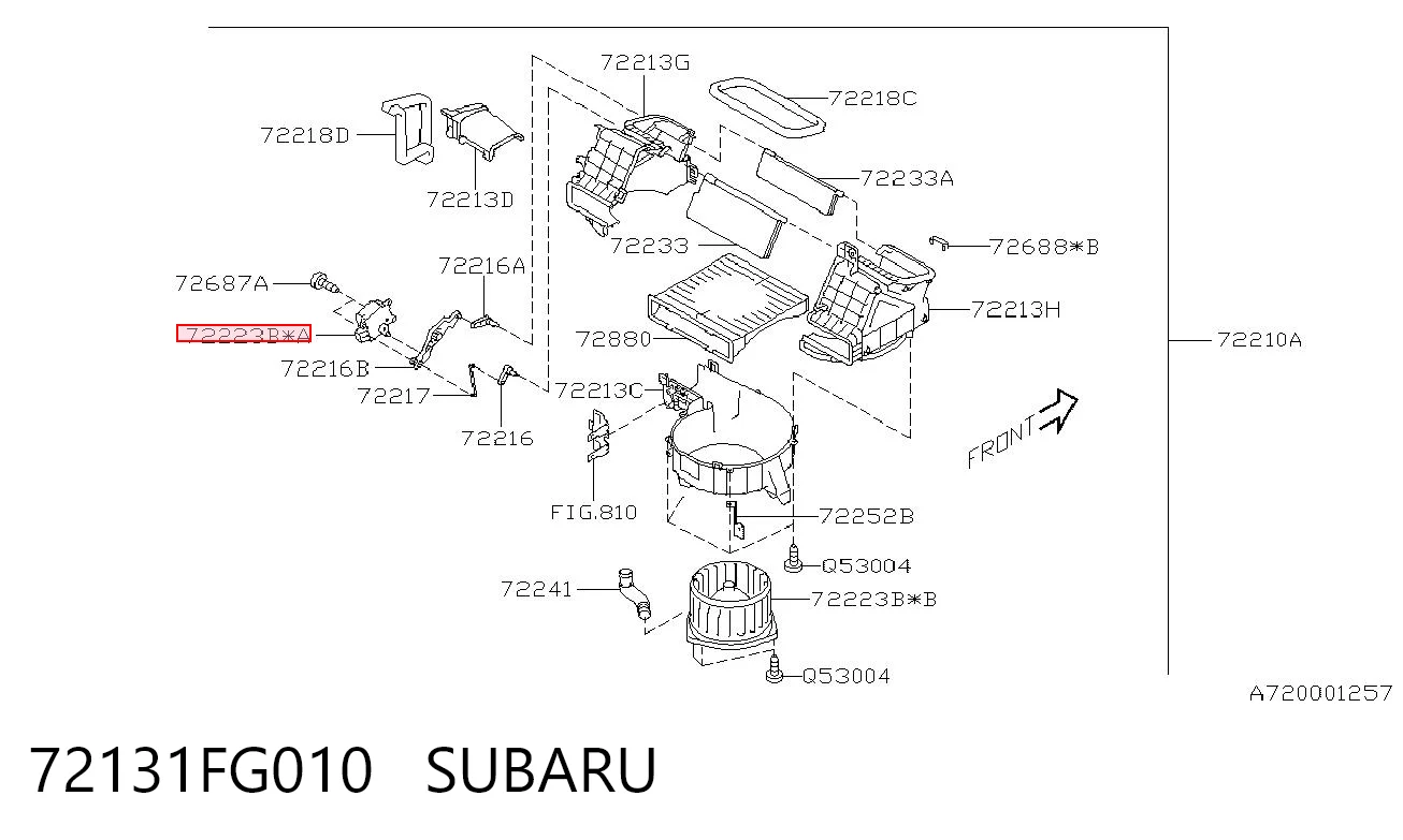 72131FG010 Subaru Электромотор печки