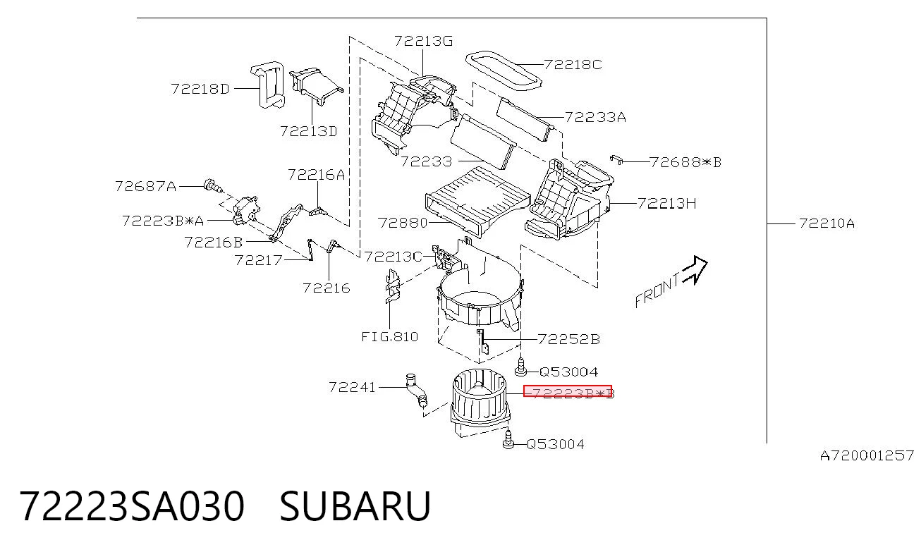 72223SA030 Subaru Электромотор печки