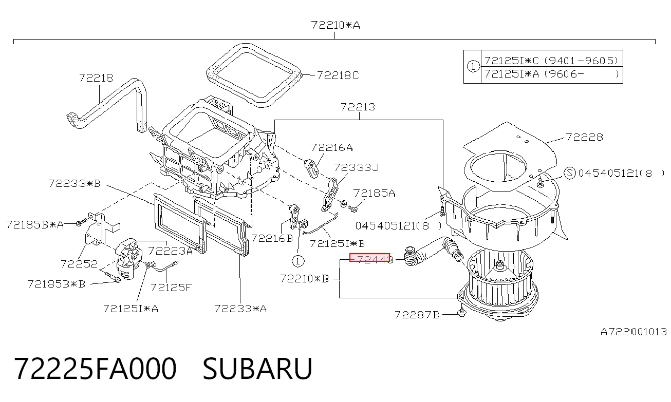 72225FA000 Subaru