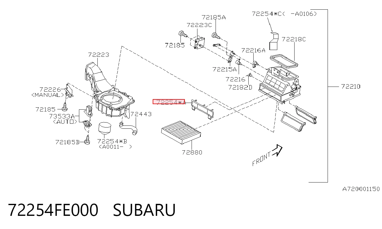 72254FE000 Subaru