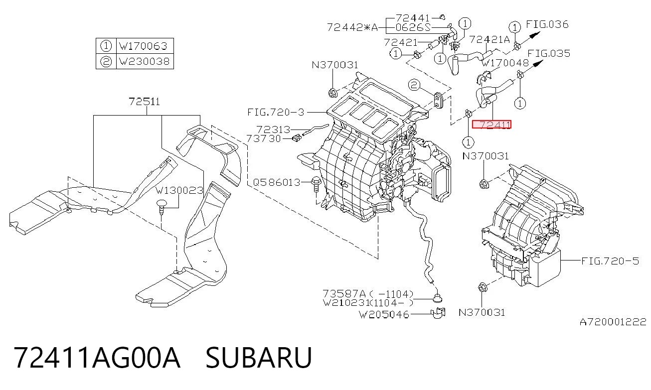 72411AG00A Subaru 