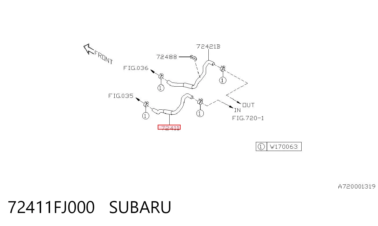 72411FJ000 Subaru 