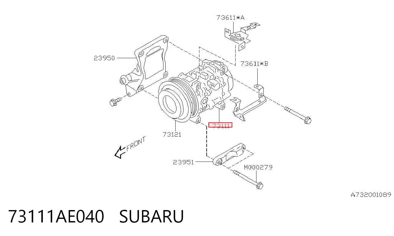 73111AE040 Subaru Компрессор хладагента