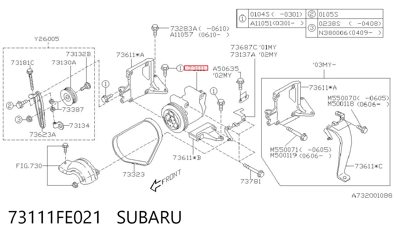  Компрессор кондиционера Subaru Impreza 2