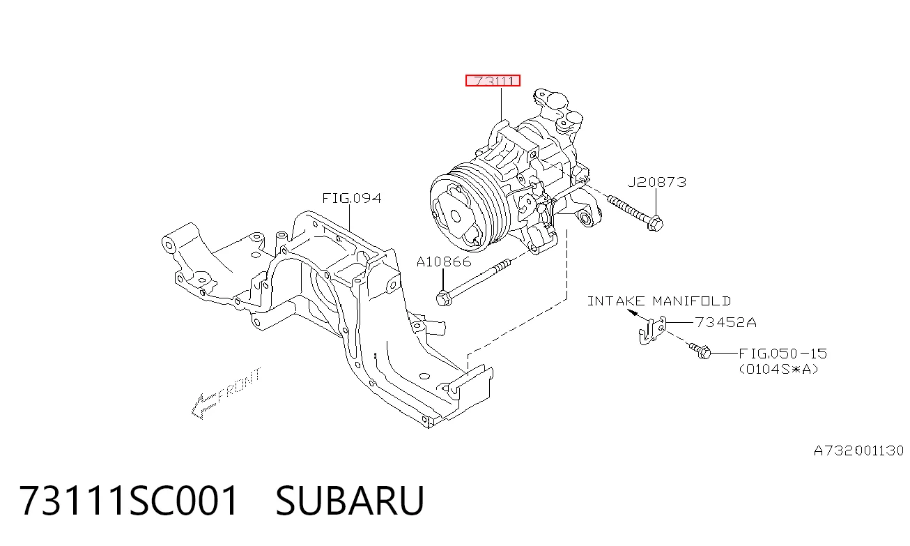 73111SC001 Subaru Компрессор хладагента