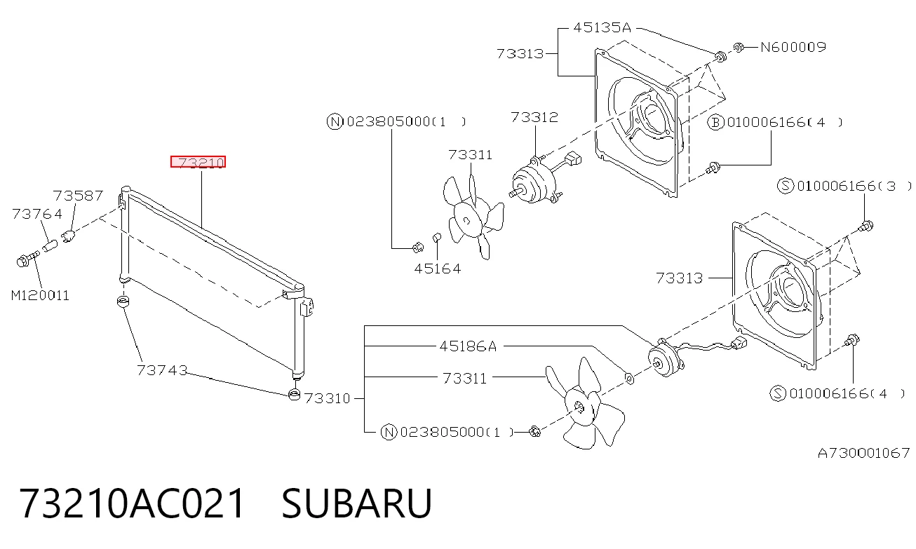 73210AC021 Subaru Конденсатор