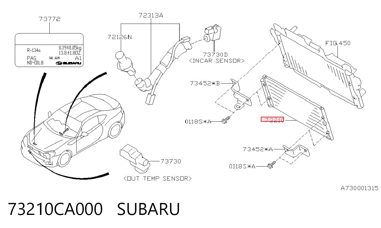 73210CA000 Subaru Конденсатор