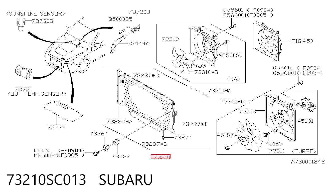 73210SC013 Subaru Конденсатор