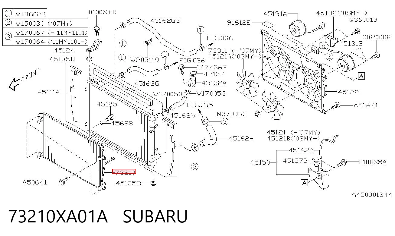 73210XA01A Subaru Конденсатор