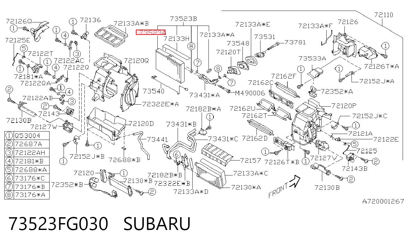 7241P82 Polcar Радиатор отопителя салона