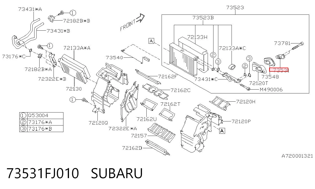 73531FJ010 Subaru Терморегулирующий вентиль кондиционера