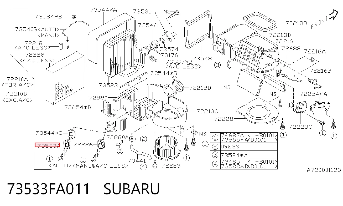 73533FA011 Subaru 
