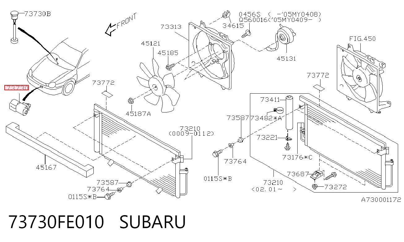 73730FE010 Subaru Датчик температуры окружающей среды